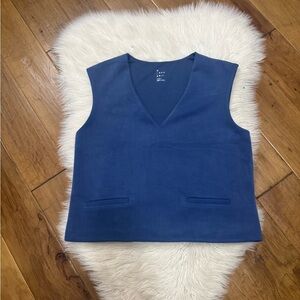 A New Day Blue V-neck Tank Top
